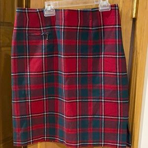Vintage Pendleton wool skirt - red/green plaid